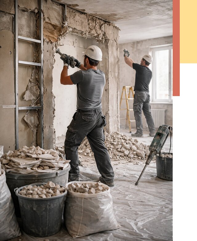 Демонтажные работы в Симферополе от 2804 руб. — услуги и цена под ключ | ОТДЕЛОЧНИК-Сим