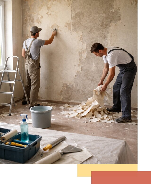 Снятие старых обоев в Симферополе быстро и качественно