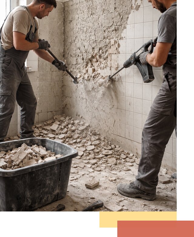 Демонтаж плитки со стен в Симферополе быстро и аккуратно