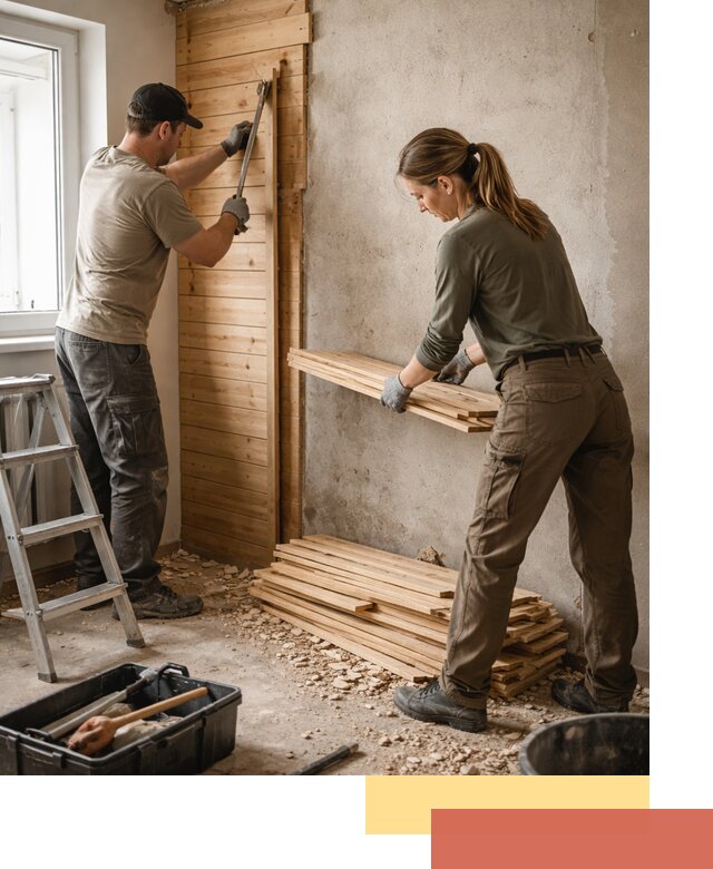 Демонтаж вагонки со стен в Симферополе — профессиональный демонтаж