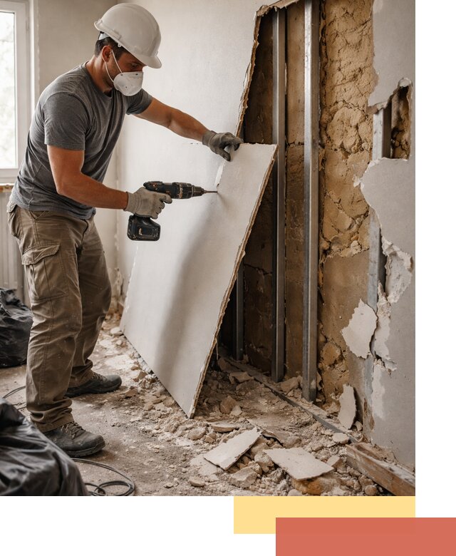 Демонтаж гипсокартона со стен в Симферополе качественно и быстро