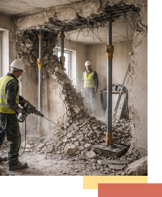 Снос несущих стен в Симферополе с гарантией безопасности и качества