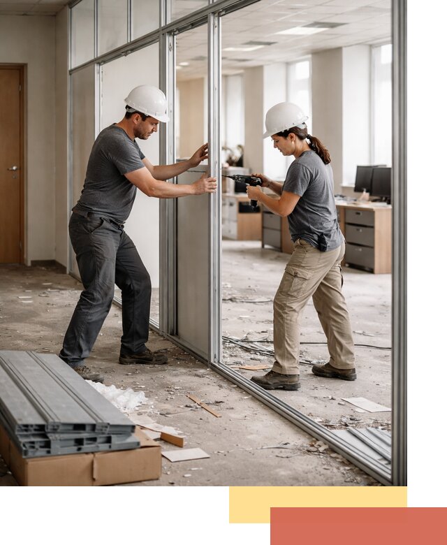 Демонтаж алюминиевых перегородок в Симферополе быстро и аккуратно