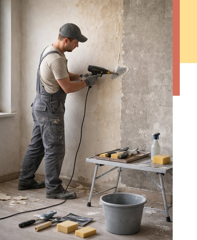 Очистка стен от клея в Симферополе от 1922 руб. — снятие и удаление клея со стен | ОТДЕЛОЧНИК-Сим