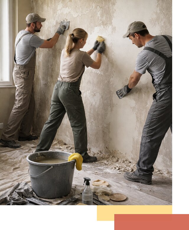 Очистка стен от клея и грунтовки в Симферополе качественно и быстро