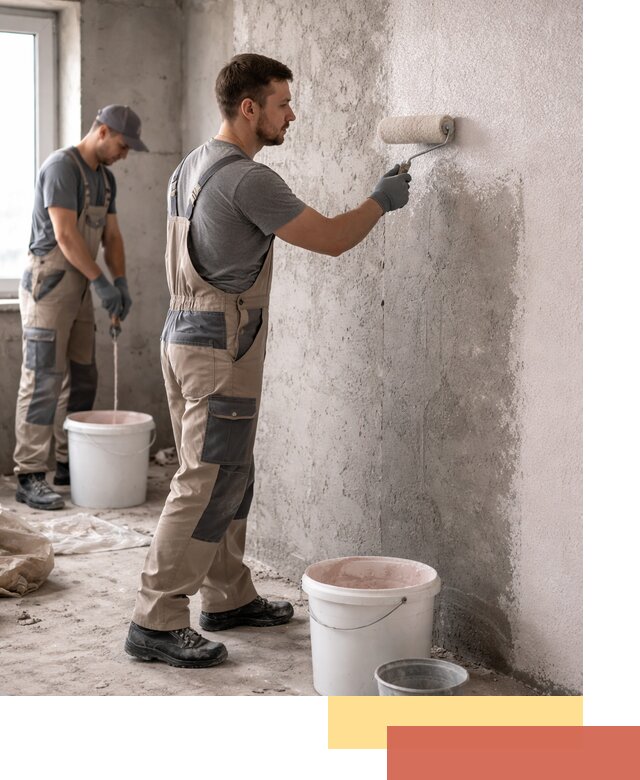 Нанесение бетоноконтакта на стены в Симферополе для последующей отделки