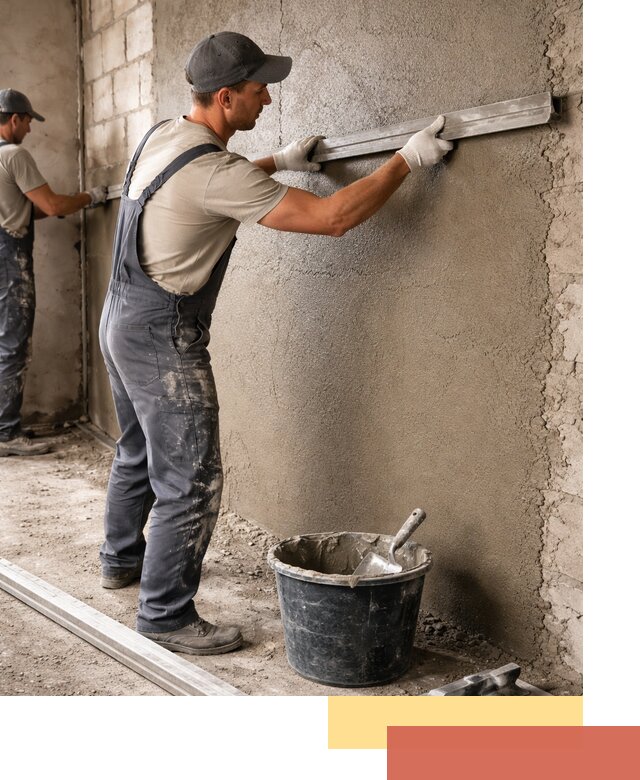 Штукатурка стен цементно-песчаная в Симферополе профессионально