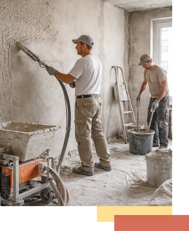 Машинная штукатурка стен в Симферополе — быстро и качественно