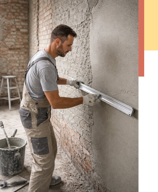 Штукатурка кирпичных стен в Симферополе от 4674 руб/м2 — быстро и недорого | ОТДЕЛОЧНИК-Сим