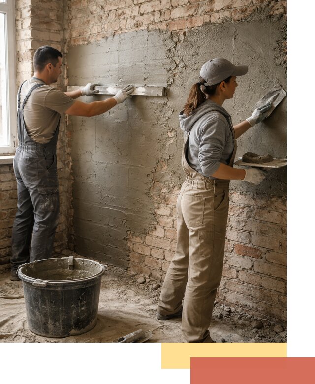 Штукатурка кирпичных стен в Симферополе — качественно и надежно