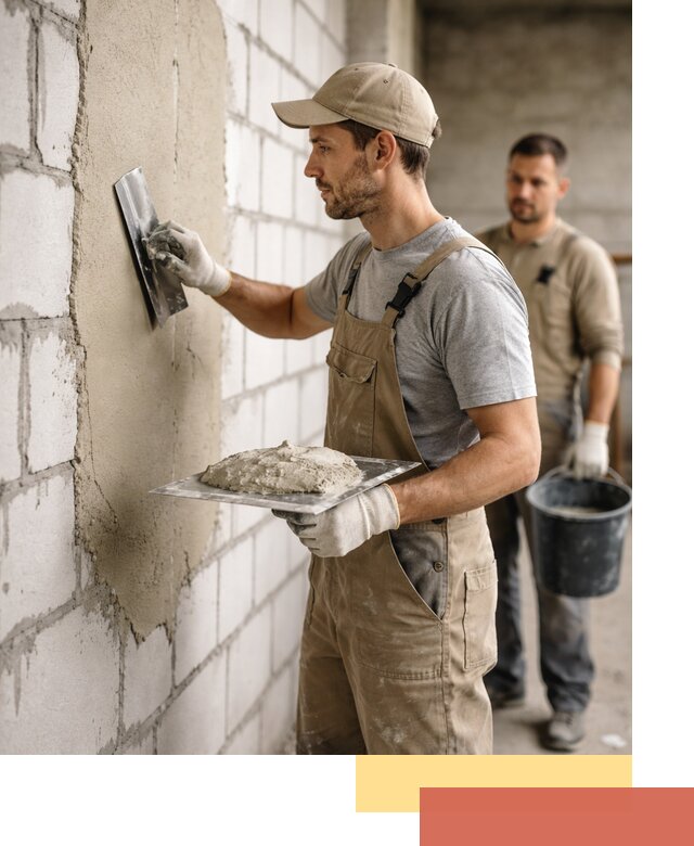 Штукатурка стен из газобетона в Симферополе под ключ