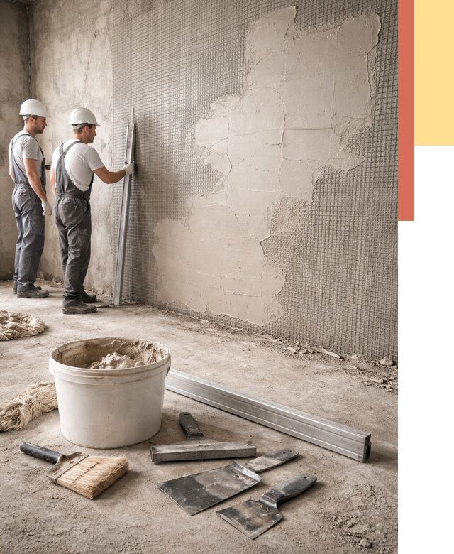 Штукатурка стен по сетке в Симферополе от 5713 руб./м2 — быстро и недорого | ОТДЕЛОЧНИК-Сим