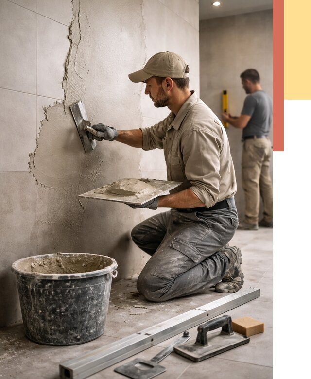 Штукатурка стен в ванной в Симферополе от 4674 руб./м² — выравнивание под ключ | ОТДЕЛОЧНИК-Сим