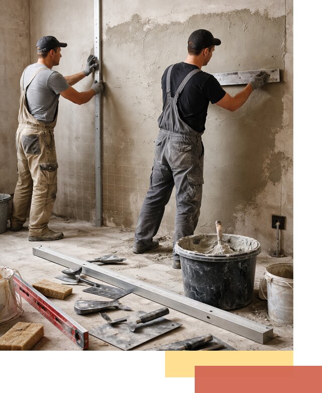 Профессиональная штукатурка стен под плитку в Симферополе