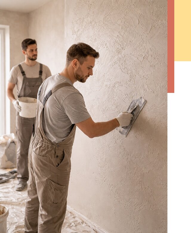 Фактурная штукатурка стен в Симферополе от 4363 руб./м² — заказать под ключ | ОТДЕЛОЧНИК-Сим