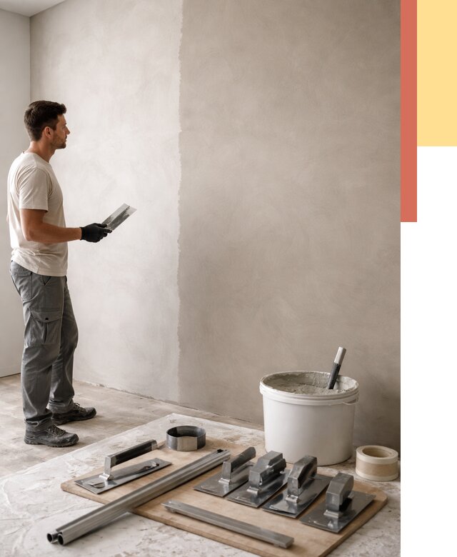 Нанесение микроцемента на стены в Симферополе от 3324 руб./м2 под ключ | ОТДЕЛОЧНИК-Сим