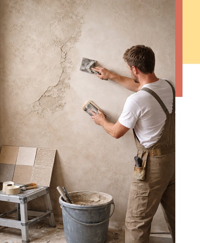 Ремонт декоративной штукатурки в Симферополе от 4674 руб. под ключ | ОТДЕЛОЧНИК-Сим