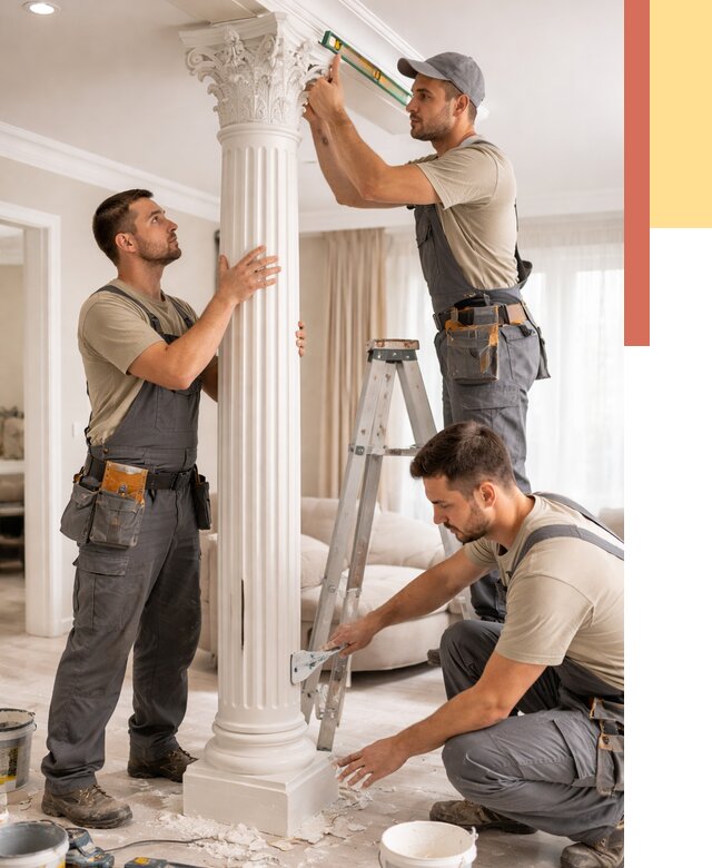 Установка декоративных колонн в Симферополе от 12464 руб. под ключ | ОТДЕЛОЧНИК-Сим