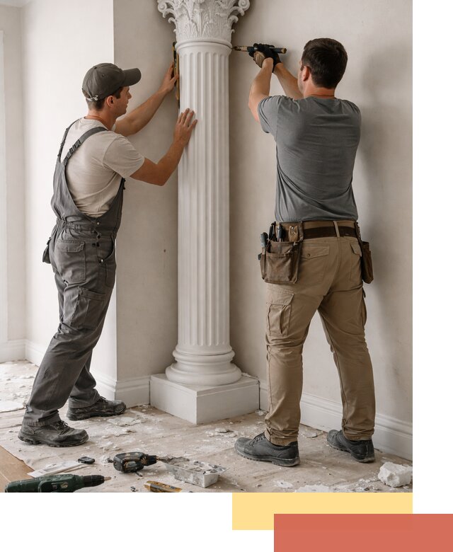 Установка декоративных колонн в Симферополе под ключ