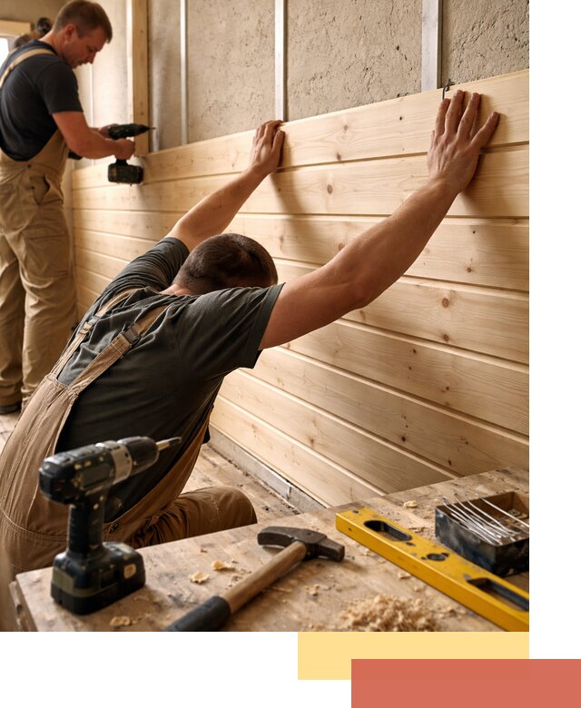 Монтаж деревянной вагонки на стены в Симферополе быстро и качественно