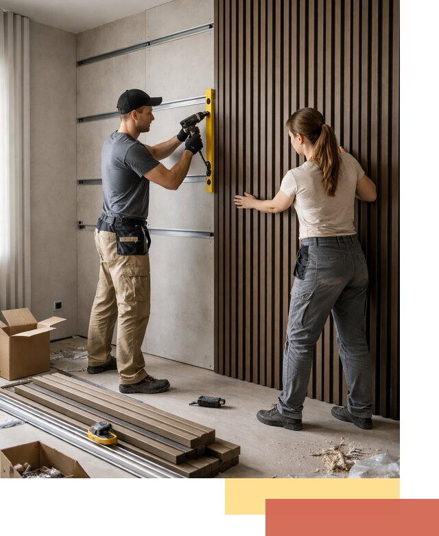 Монтаж реечных панелей на стены в Симферополе