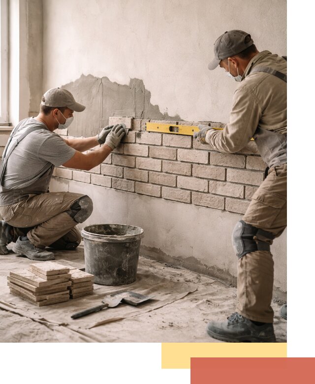 Монтаж декоративного кирпича профессионально в Симферополе