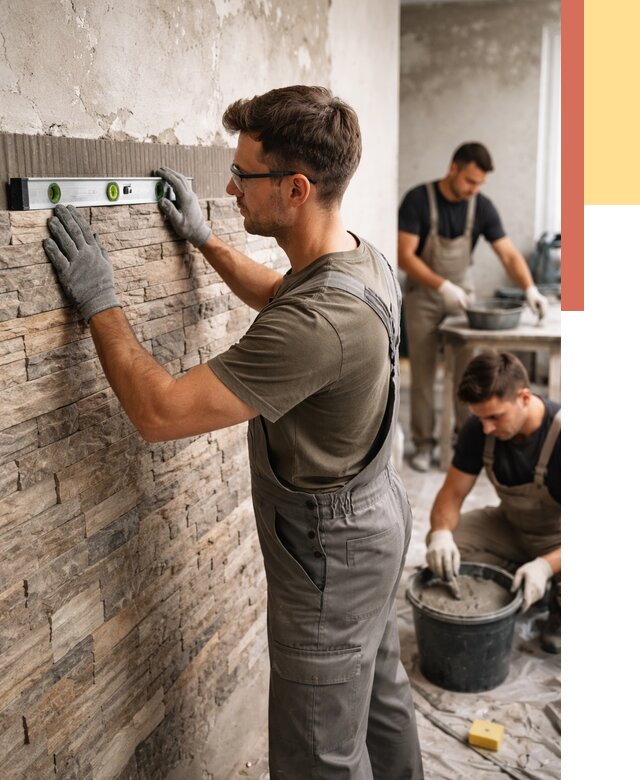 Монтаж искусственного камня в Симферополе от 4674 руб. под ключ | ОТДЕЛОЧНИК-Сим