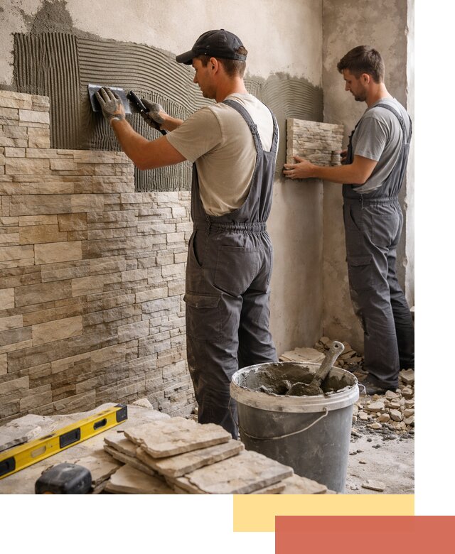 Монтаж искусственного камня в Симферополе — облицовка стен и фасадов