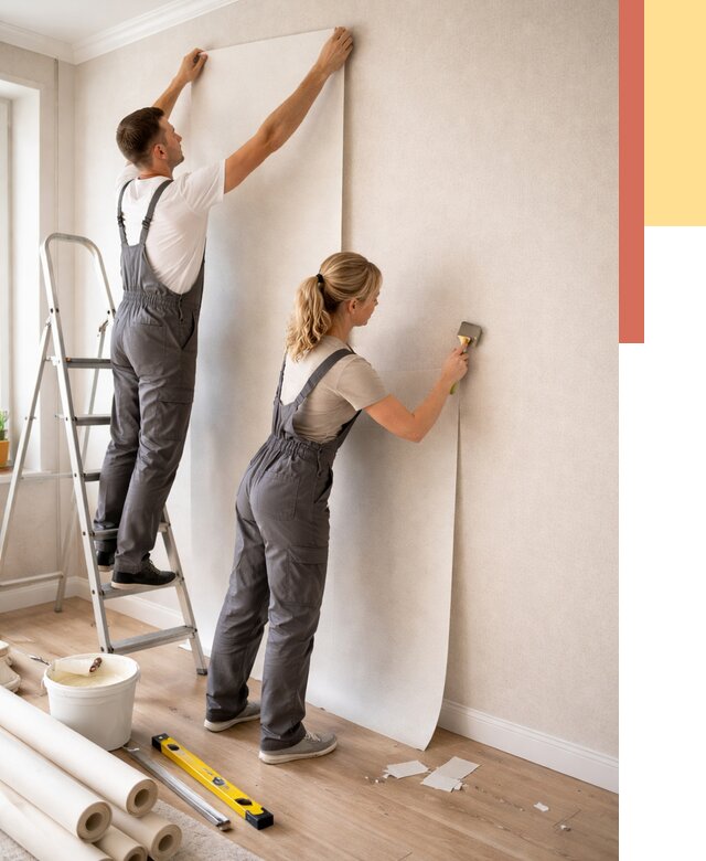 Поклейка флизелиновых обоев в Симферополе от 6232 руб. | Быстро и недорого — ОТДЕЛОЧНИК-Сим