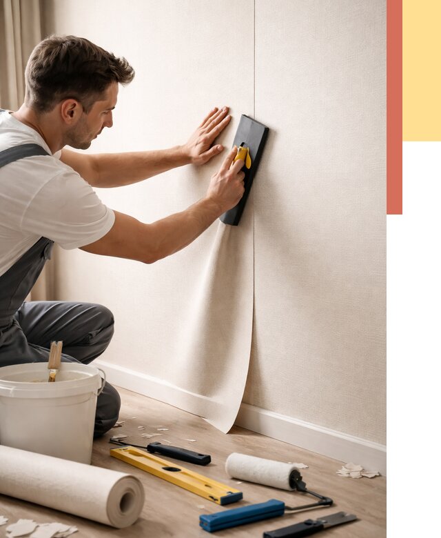 Поклейка виниловых обоев в Симферополе от 4674 руб. | Быстро и недорого — ОТДЕЛОЧНИК-Сим