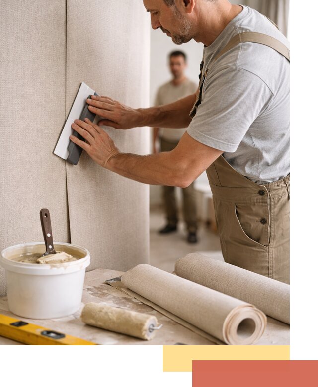 Поклейка текстильных обоев в Симферополе профессионально и аккуратно