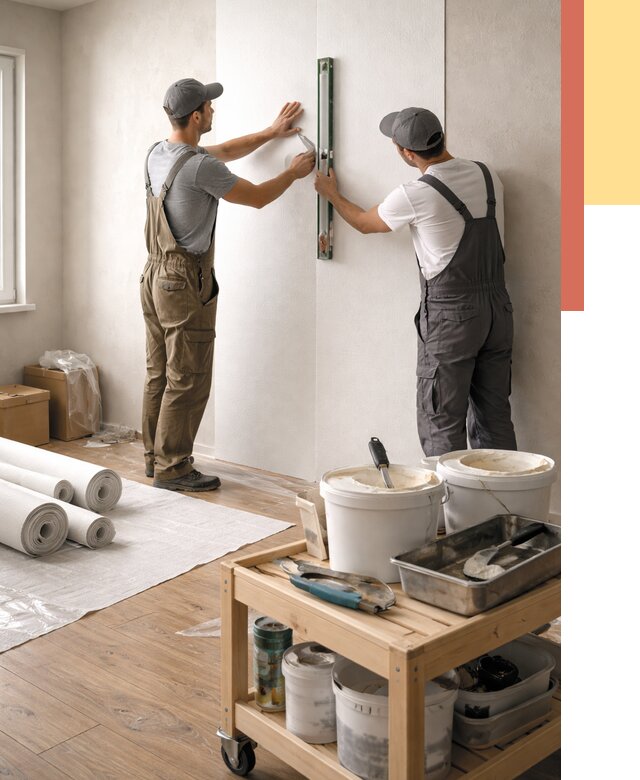 Поклейка стеклообоев в Симферополе от 6752 руб. за м2 — быстро и недорого | ОТДЕЛОЧНИК-Сим