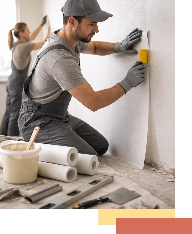 Поклейка стеклообоев профессионально в Симферополе