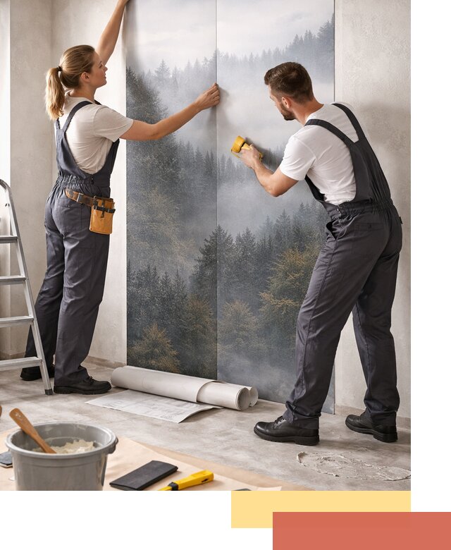 Поклейка фотообоев профессионально в Симферополе под ключ