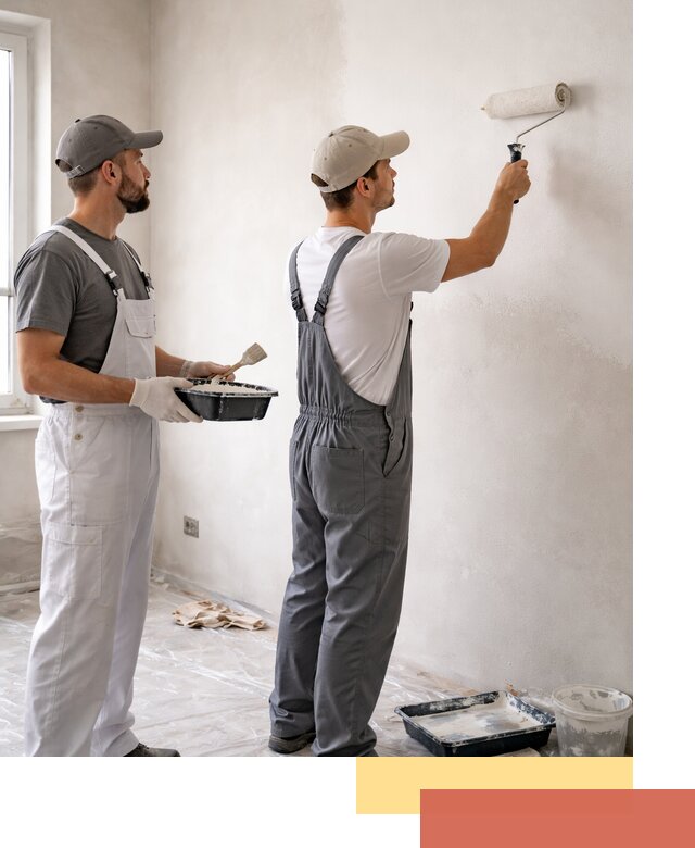 Покраска стен водоэмульсионной краской в Симферополе