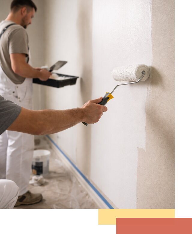 Покраска стен акриловой краской профессионально в Симферополе