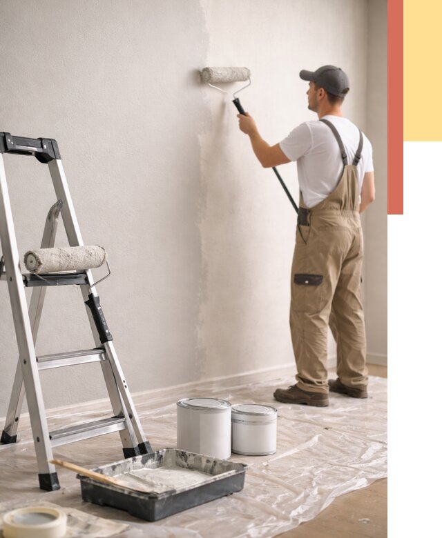 Покраска стен латексной краской в Симферополе от 4674 руб. за м2 | ОТДЕЛОЧНИК-Сим