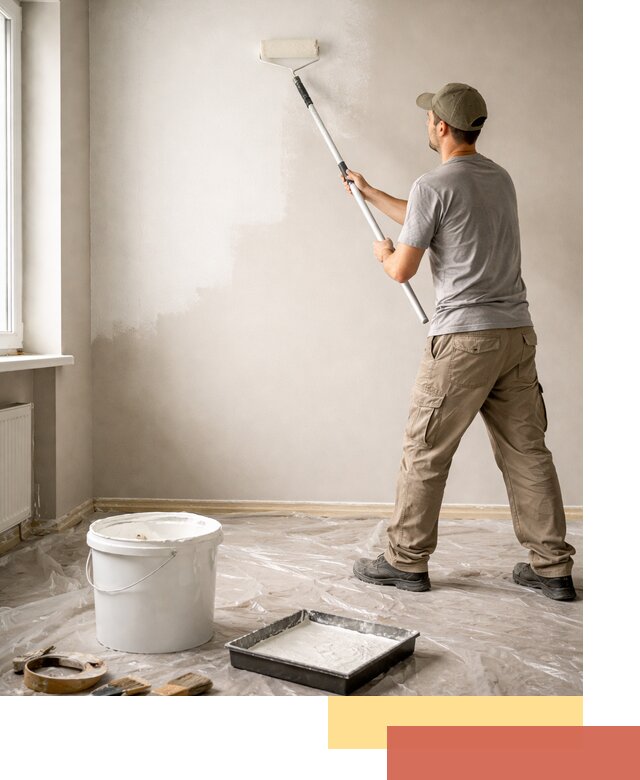 Покраска стен латексной краской в Симферополе качественно и быстро