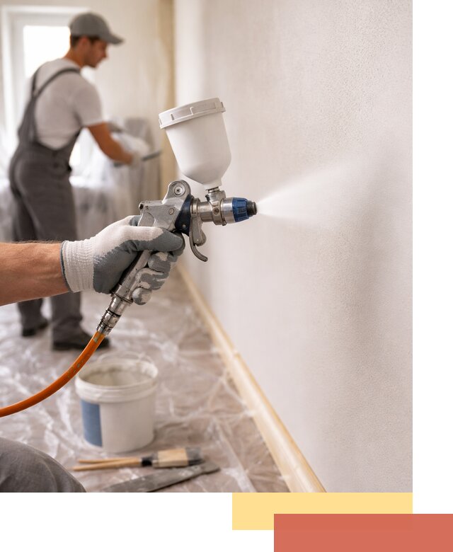 Покраска стен краскопультом в Симферополе быстро и качественно