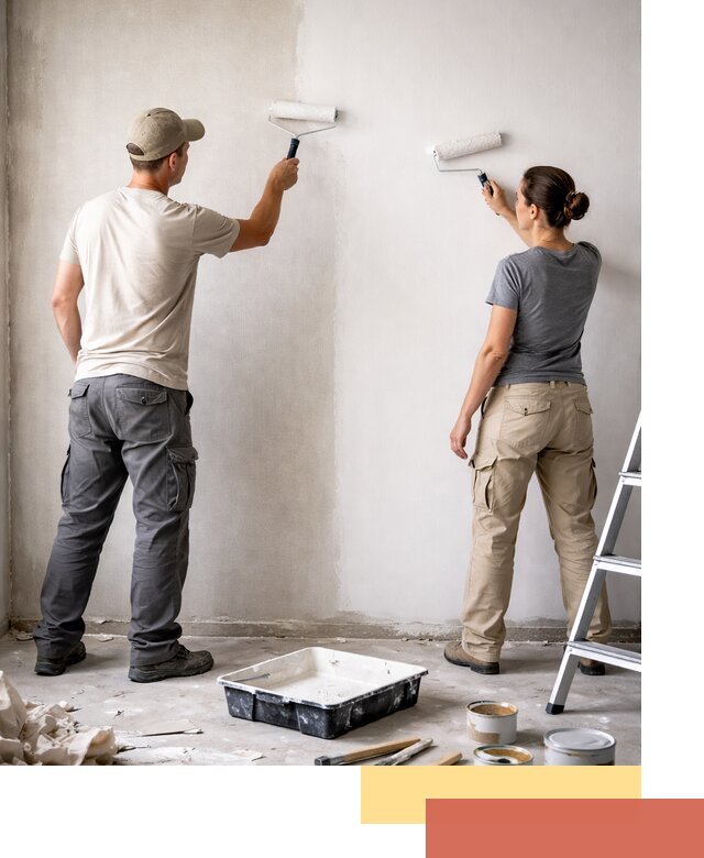 Окраска стен по стеклохолсту в Симферополе качественно и долговечно