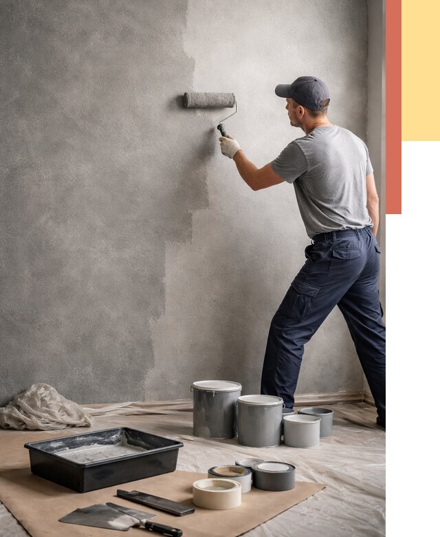 Покраска стен под бетон в Симферополе от 675 руб. за м2 — быстро и недорого | ОТДЕЛОЧНИК-Сим