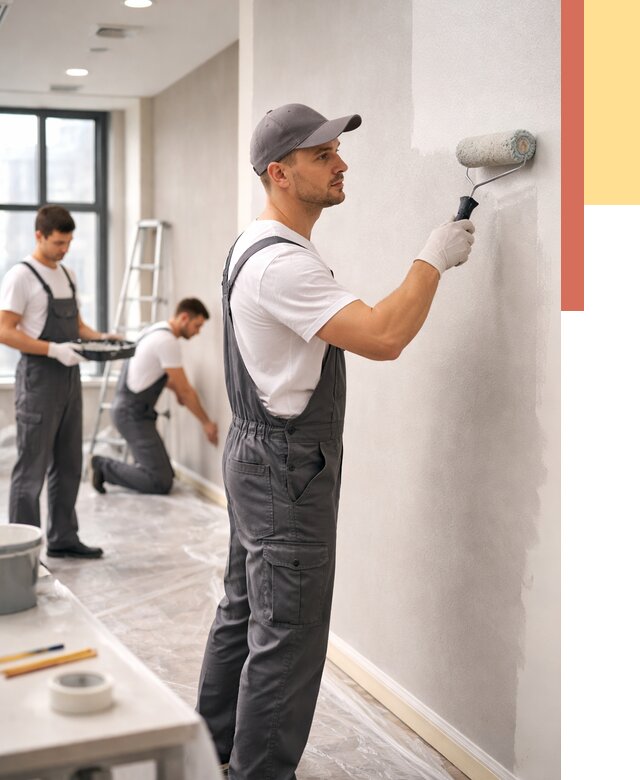 Покраска стен в офисе в Симферополе от 8829 руб. — быстро и недорого | ОТДЕЛОЧНИК-Сим