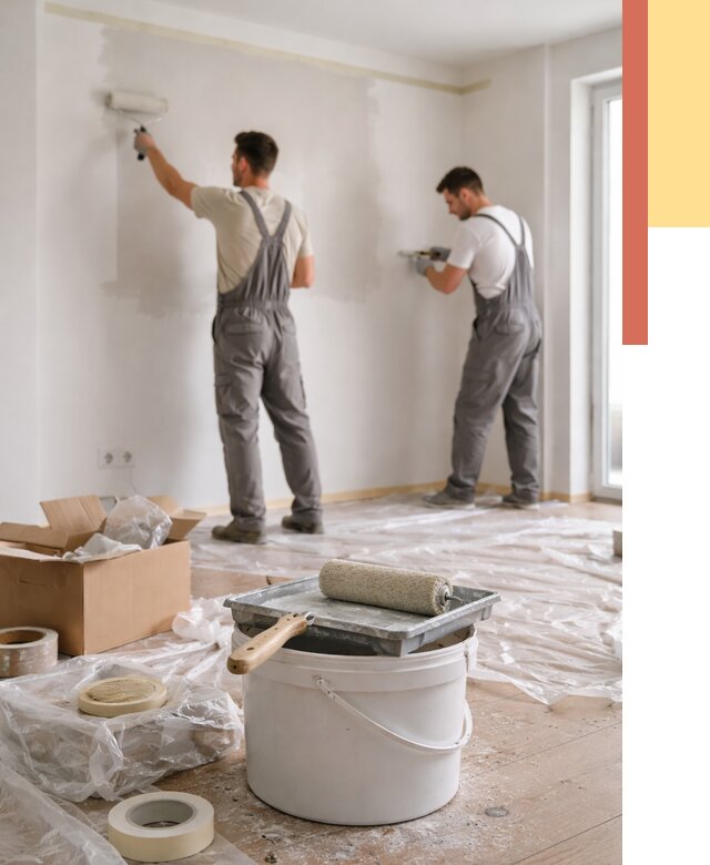 Покраска стен в квартире в Симферополе от 2597 руб/м2 — быстро и недорого | ОТДЕЛОЧНИК-Сим