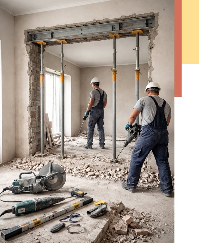 Прорезка проема в стене в Симферополе от 4674 руб. — быстро и недорого | ОТДЕЛОЧНИК-Сим