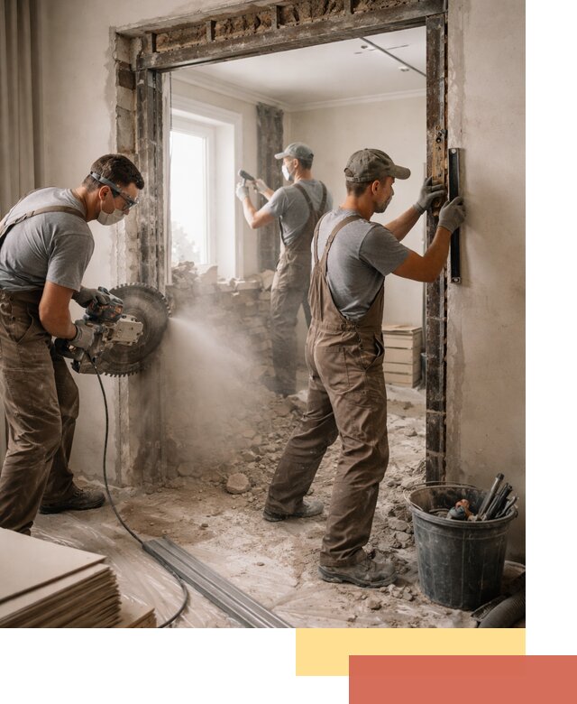 Расширение дверного проема под установку новой двери в Симферополе