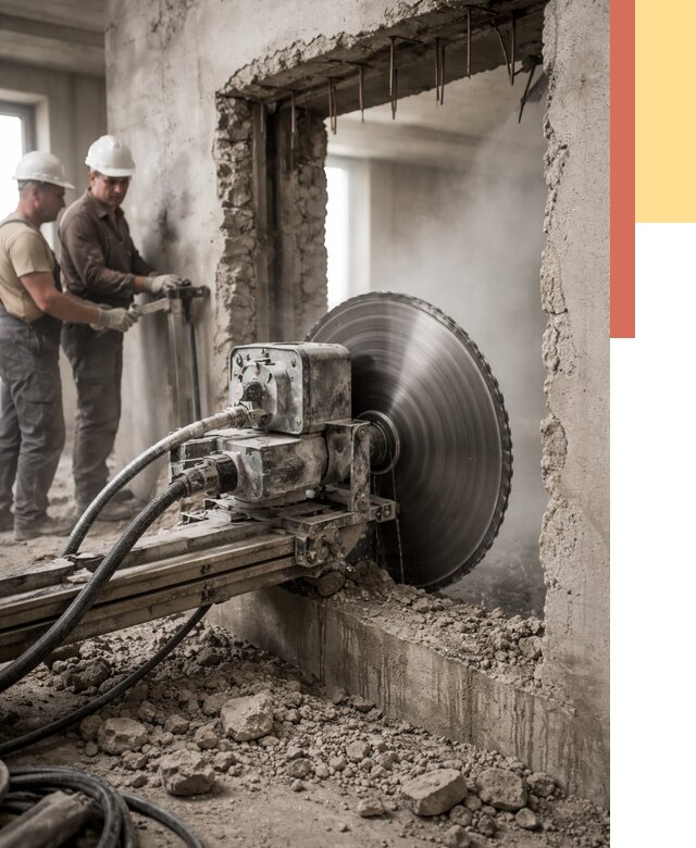 Алмазная резка проемов в Симферополе от 4674 руб. быстро и недорого | ОТДЕЛОЧНИК-Сим