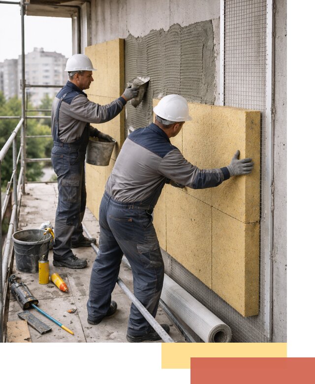 Утепление стен зданий и домов в Симферополе качественно и надежно