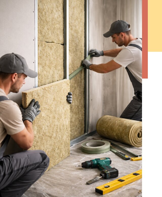 Шумоизоляция стен в Симферополе под ключ от 1922 руб. | ОТДЕЛОЧНИК-Сим