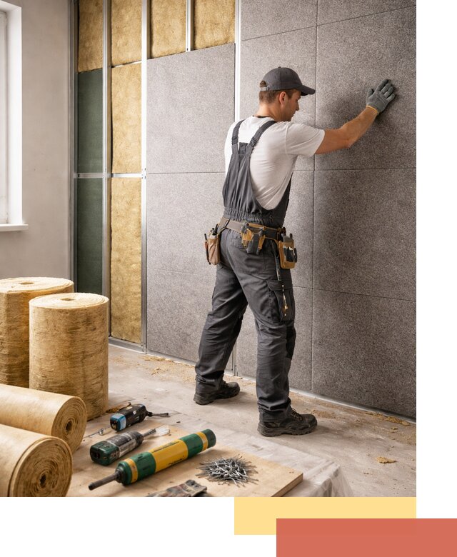 Профессиональная шумоизоляция стен в Симферополе для квартиры и офиса