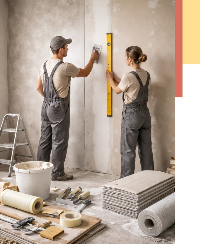 Отделка стен в Симферополе от 1558 руб/м² — недорого, быстро, под ключ | ОТДЕЛОЧНИК-Сим